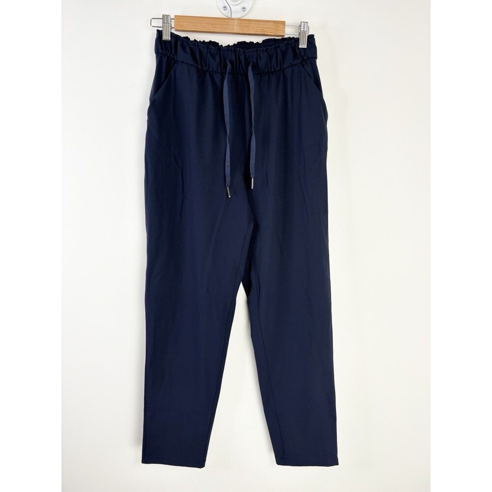 Lululemon Keep Moving Pant 7/8 High-Rise (Sz 6) Navy Blue Active Relaxed Comfort